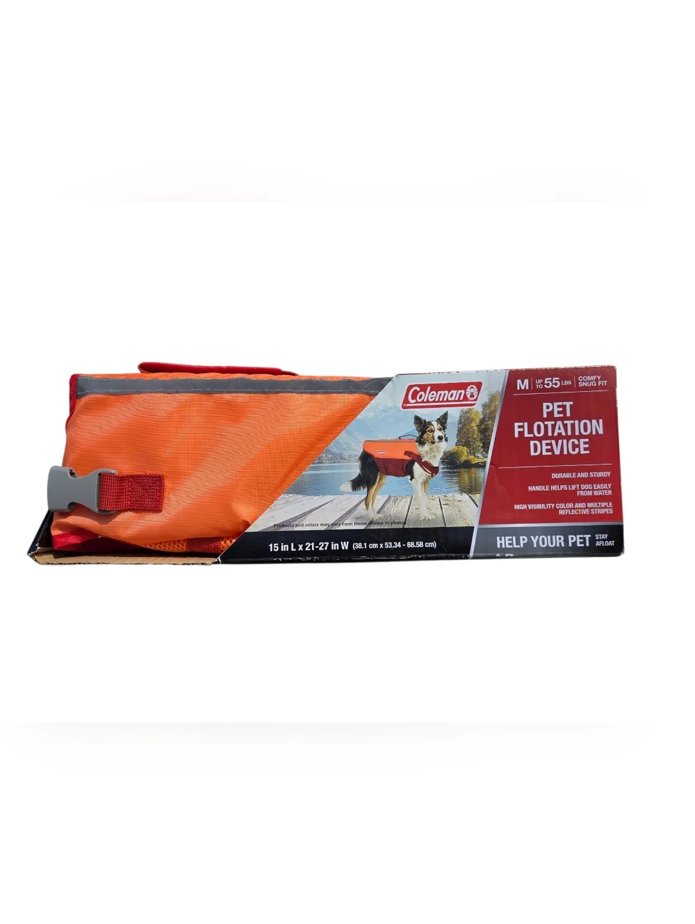 Coleman - NEW Orange Pet Flotation Device For Pets Weighing Up To 55lbs. - Picture 2 of 5